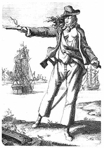 Uno de los primeros bocetos de Anne Bonney, una pirata de Charleston, se rumoreaba que estaba vinculada a la Casa Pink, y se rumoreaba que también la perseguía.