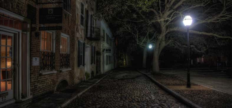 One of the spooky, haunted locations you'll visit on the Darkside of Key West Ghost Tour.