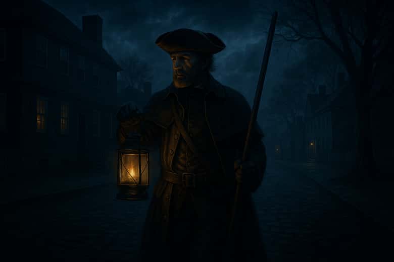 One of Williamsburg's haunted hotspots as seen on the Night Watchman's Ghost Tour