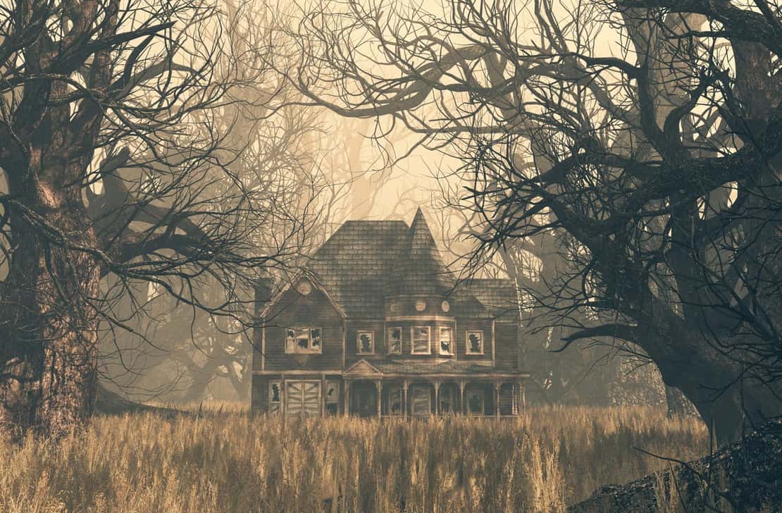 A haunted house, which is where many people go when they believe in ghosts