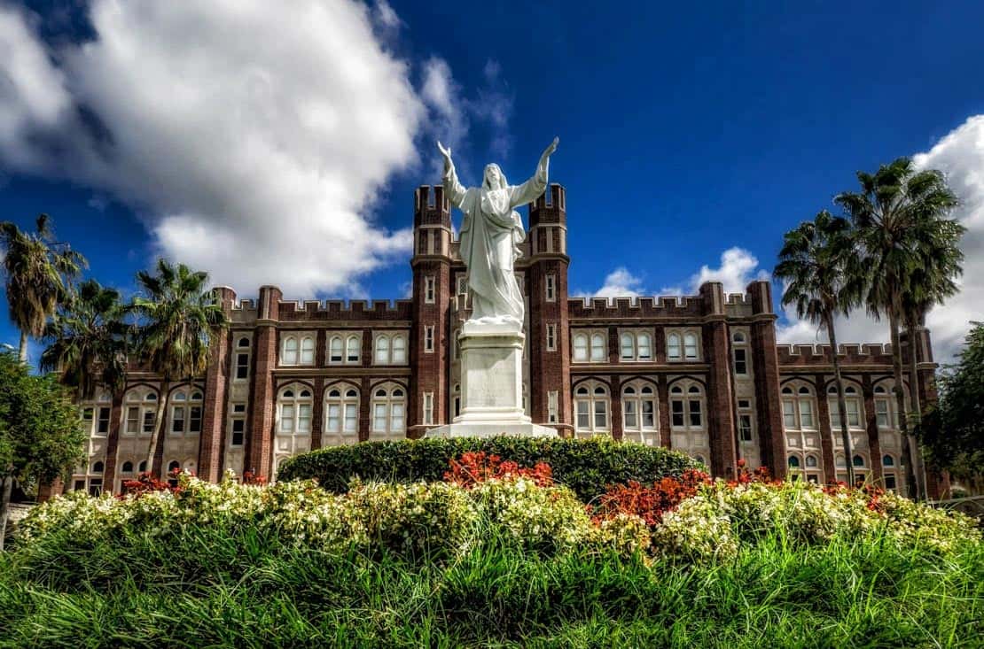 Loyola University in New Orleans, which is said to be haunted by numerous ghosts.