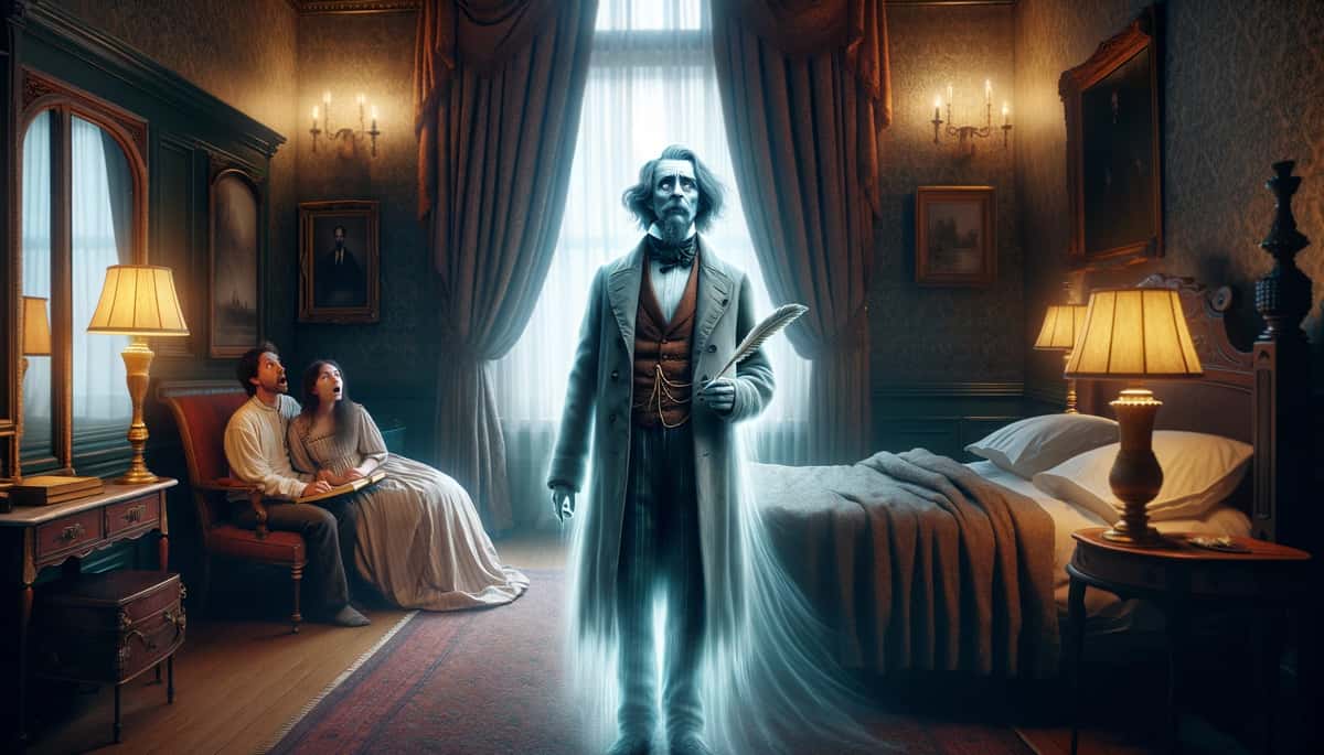 The Ghost of Charles Dickens who may haunt the Omni Parker Hotel