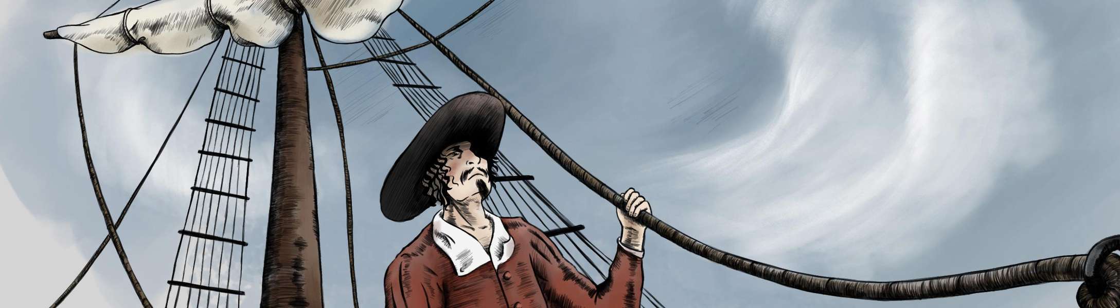 Una escena de un barco pirata que trae recuerdos de Jean Lafitte y por qué su fantasma puede acechar a Galveston.