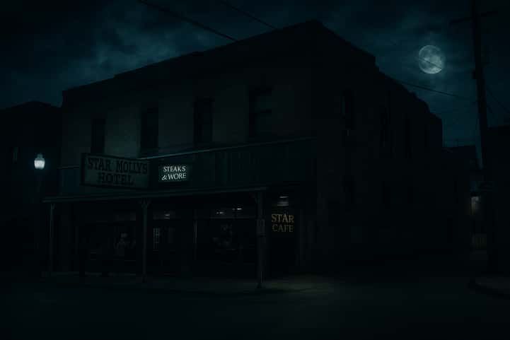 El Hotel Miss Molly's, donde nuestros Tours de Fantasmas hacen una parada para contar la historia de sus fantasmas.
