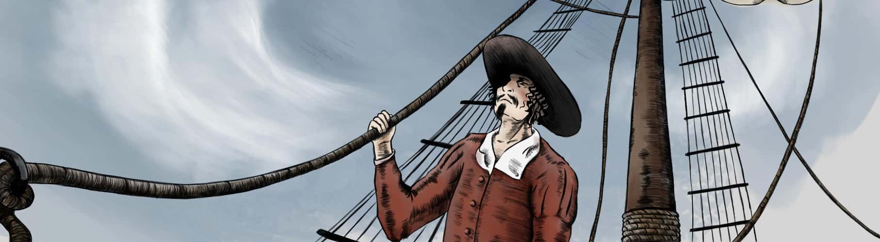 The Ghost of the Pirate, Jean Lafitte - a favorite ghost story for the groups which visit us on Galveston Island.