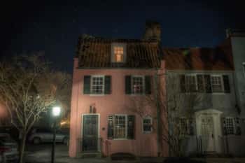  The Pink House, one of the historic sites in haunted Charleston, SC