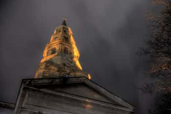 One of Charleston's haunted churches where this tour visits with your Tour Guide..