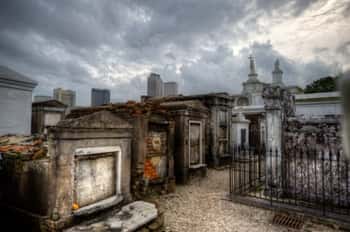 Tombs in St. Louis Cemetery, where many ghosts have been seen and heard.