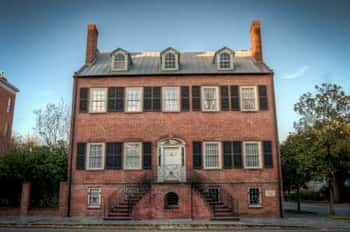 The Davenport House, one of the most haunted homes and museums in Savannah, Georgia