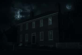 The Wyhte house at sunset, when it about the time of day people say they see Ghosts.