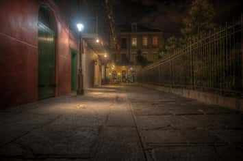 Pirates Alley, one of the stops your tour guide will make on this ghost tour