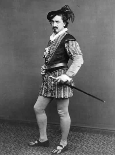 Una foto histórica del Edwin Booth, quien actuó en el Teatro Savannah, a mediados del siglo XIX.