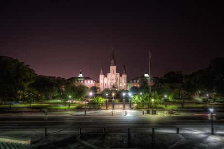 Jackson Square, New Orleans. Donde nuestros Tours de Fantasmas suelen visitar