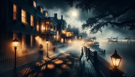 The Charleston waterfront, where many of the Ghosts of Charleston are said to haunt.