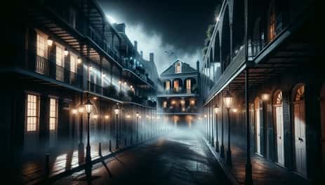 Jackson Square, in the heart of New Orleans' haunted French Quarter.
