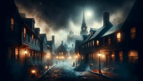 A scene from historic Salem where the Witch Trials took place.