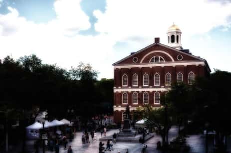 Faneuil Hall, one of the most historic and haunted buildings in Boston, crucial to the Revolutionary War.
