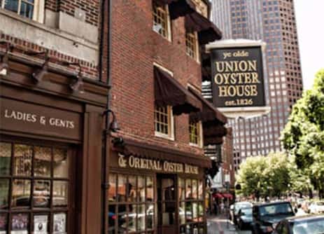 The Union Oyster House, considered one fo the most haunted places to eat in Boston.