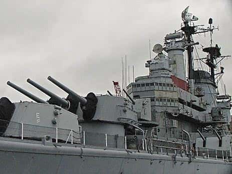 Boston's haunted battleship, the USS Salem, which can be found anchored near downtown Boston.