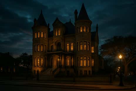 The Bishops Palace, one of the most haunted houses in Galveston.