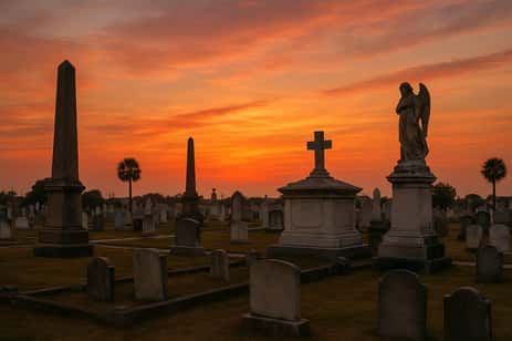 The Old City Cemetery, on Galveston Island, which many people believe is the most haunted Cemetery in Galveston.