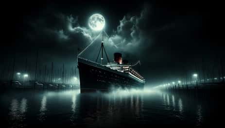 The historic ship, the Queen Mary, where many people have seen ghosts and experienced hauntings.