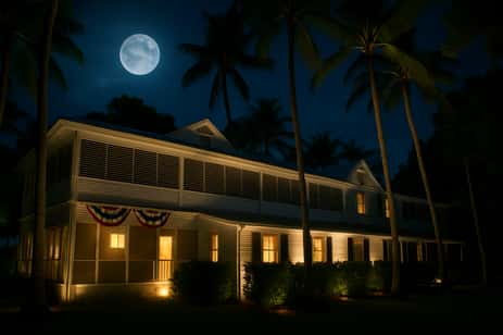 The Truman White House, one of Key West's most haunted locations..