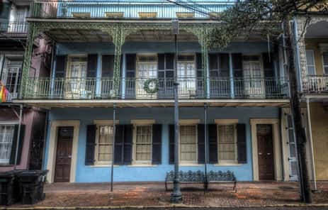 A photo of the haunted Jean Lafitte House, one of New Orleans' haunted Bed & Breakfasts