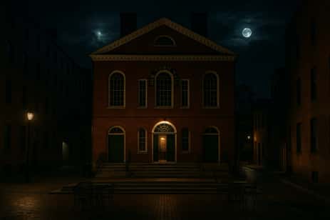 The Old Town Hall in Salem, which is home to many ghosts and hauntings.