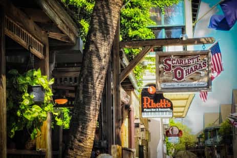 Scarlett O' Hara's, one of the most haunted restaurants in St. Augustine.