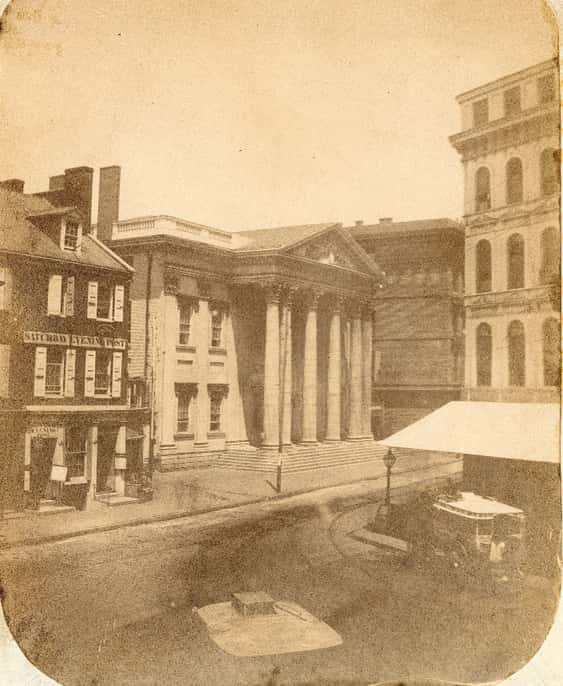 A historic photo of the Nation's First Bank
