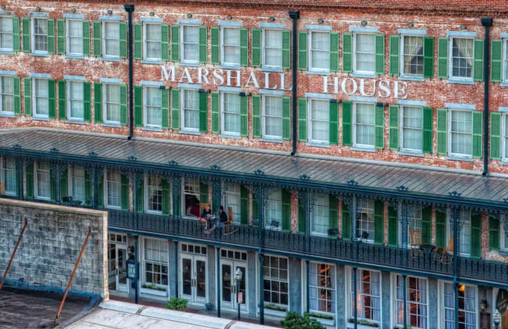 The Marshall House Hotel, one of Savannah's haunted Hotels