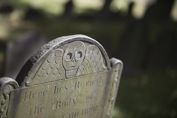 El Cementerio de King's Chapel, donde muchos han tenido encuentros fantasmales en Boston.