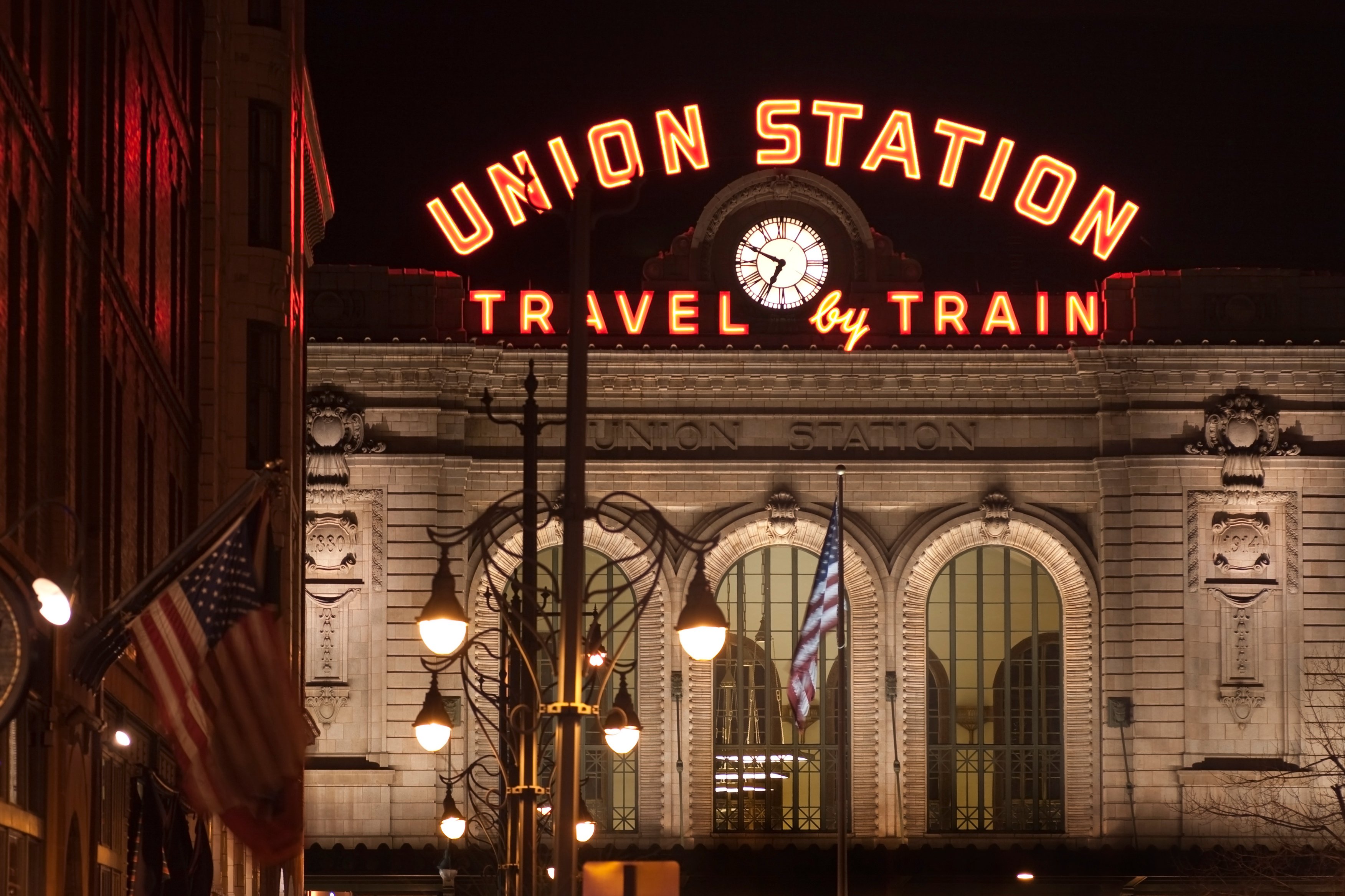 Union Station, a stop on our Denver After Dark Tour