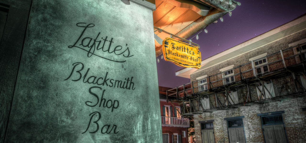 Lafitte's Blacksmith Shop, one of the stops on this guided pub crawl in New Orleans