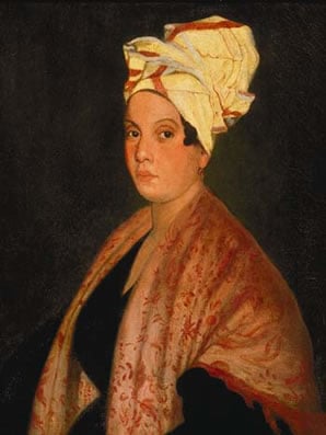 Un retrato histórico de Marie Laveau, la Reina de Vudú en Nueva Orleans, Louisiana.