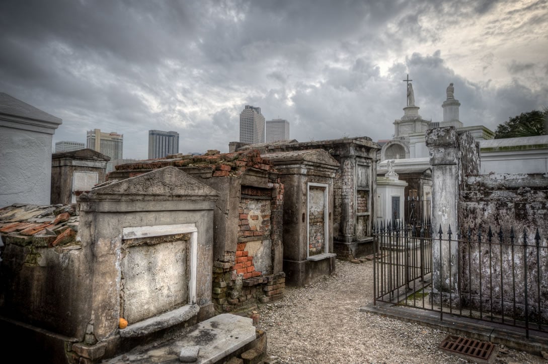 Una foto del Cementerio St. Louis No 1 en Nueva Orleans, Louisiana, Ghost City Tours