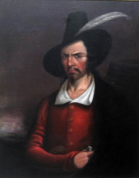 A photo of a portrait of Jean Lafitte in Haunted New Orleans, Ghost City Tours.