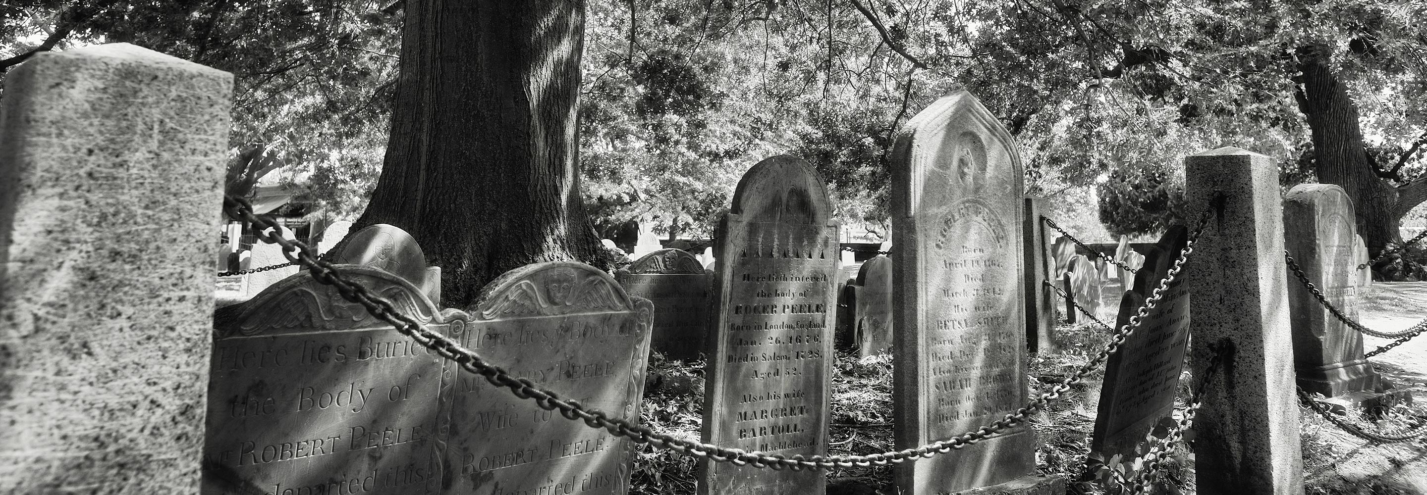 La Antigua Area del Cementerio, en Salem Massachusetts