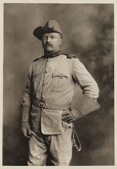 A photo of Teddy Roosevelt from 1898.