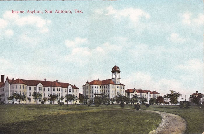 Una postal histórica del Hospital Estatal de San Antonio, que se encuentra en San Antonio, Texas