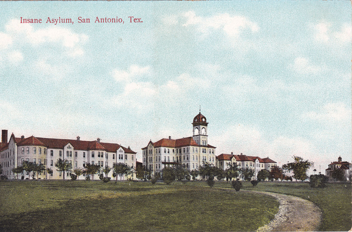 The old San Antonio State Hospital, now abandoned by all bu the ghosts which are said to haunt it.