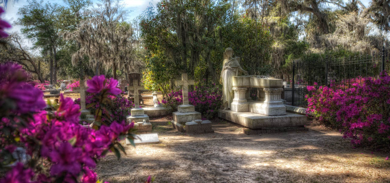 Cementerio Bonaventure, lugar de nuestro Tour más popular por el cementerio en Savannah, Georgia