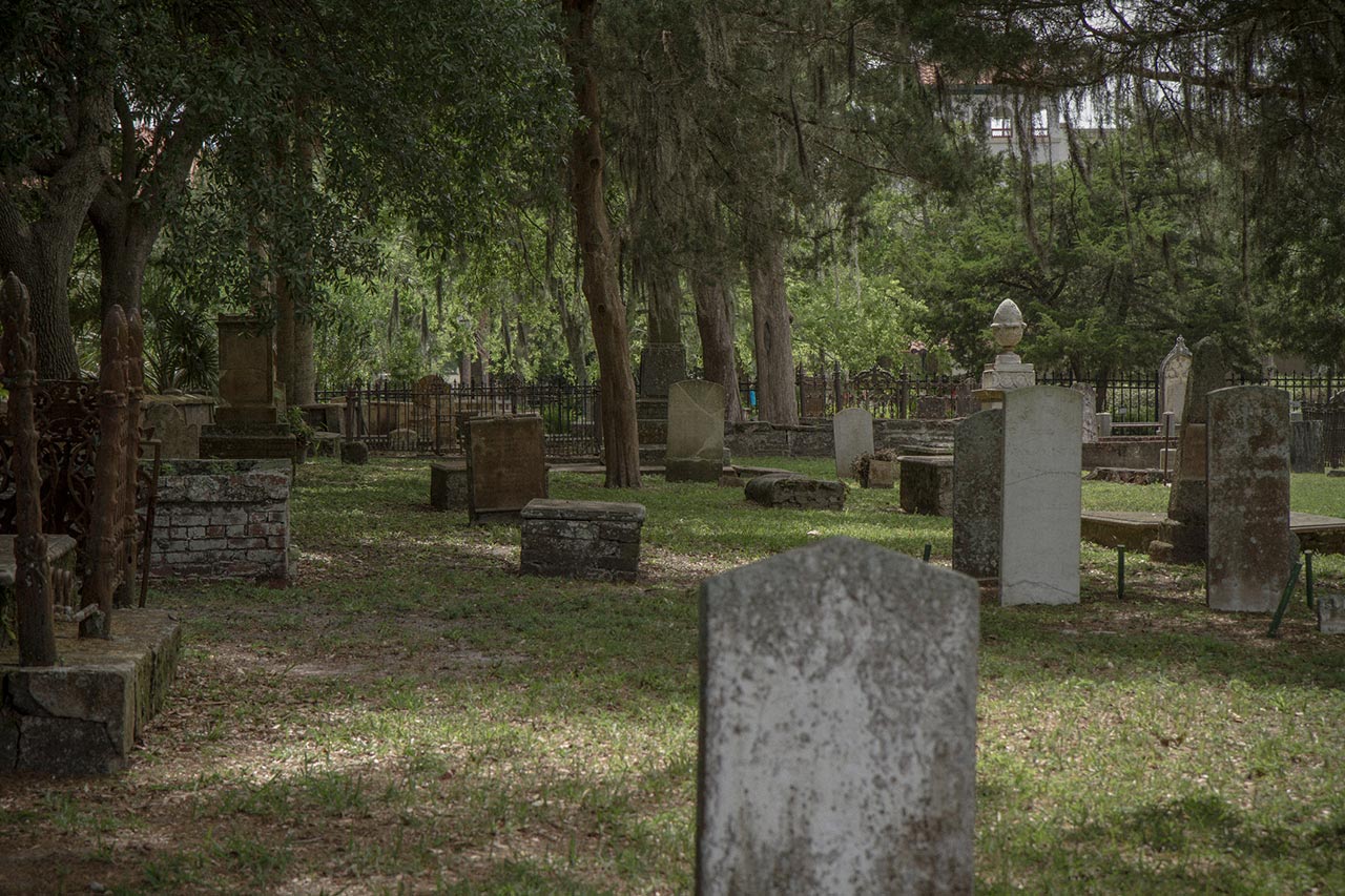 The Huguenot Cemetery in St. Augustine, one of the ghosts who are rumored to haunted St Augustine